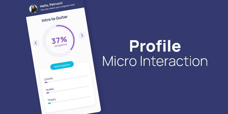 Figma Profile Microinteraction Template | UI4Free