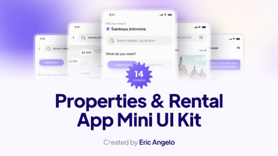 Figma Properties & Rental App Mini UI Kit