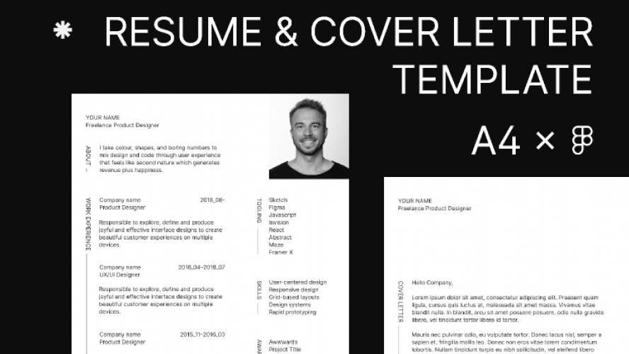 Figma Resume & Cover Letter template