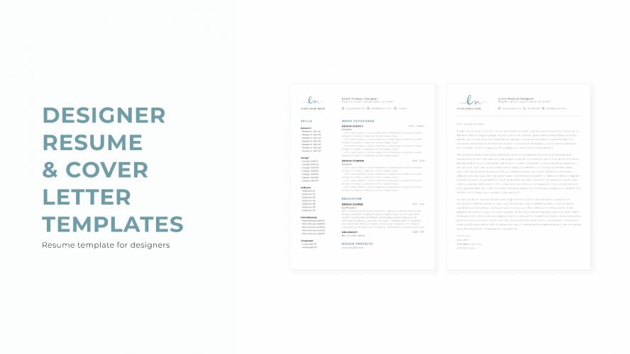 Figma Resume & Cover Letter Templates for Designer