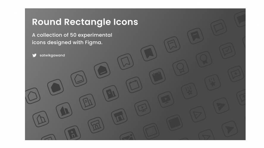 Figma Round Rectangle Icons Template