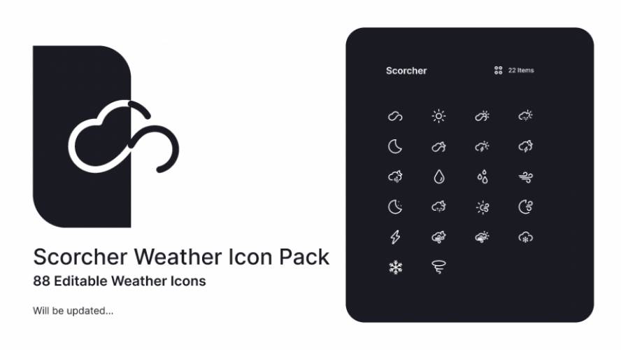 Figma Scorcher Weather Icon Pack Free Download