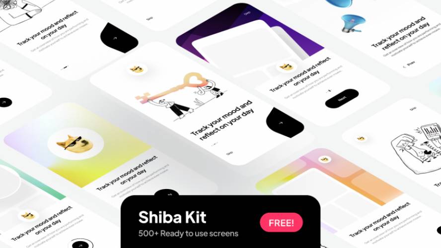 Figma Shiba Kit 500+ Onboarding UI Screens