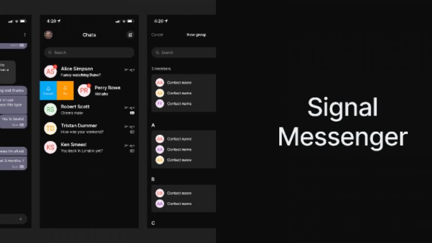 Figma Signal Messenger Mobile Template
