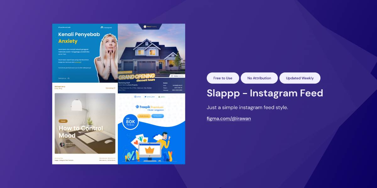 Figma Slappp Instagram Feed Template Free Download