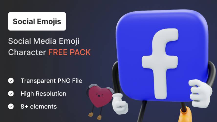 Figma Social Media 3D Emoji