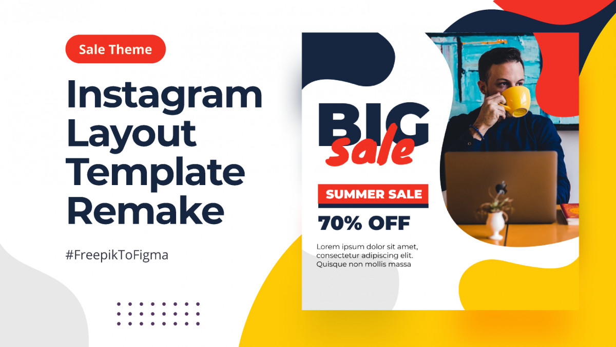 Figma Social Media Instagram Template - Sales