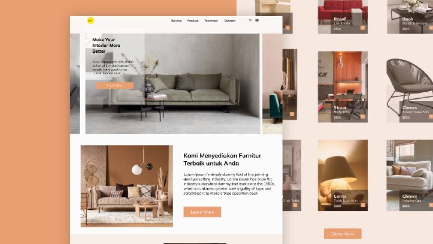 Figma Sofa Shop Website Template