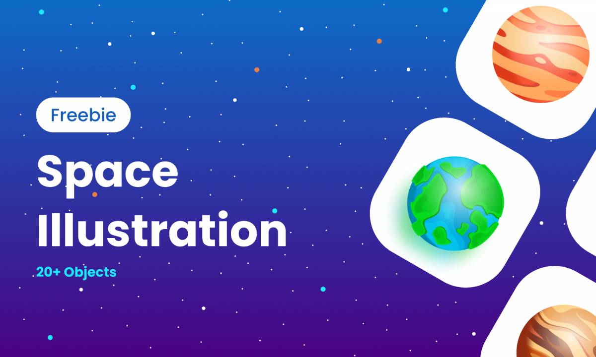 Figma Space Illustration | UI4Free