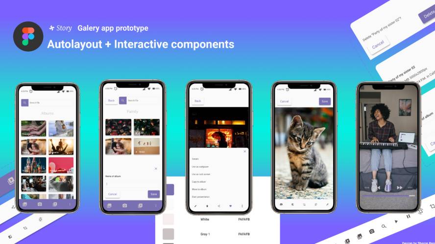 Figma Story Gallery app interactive components