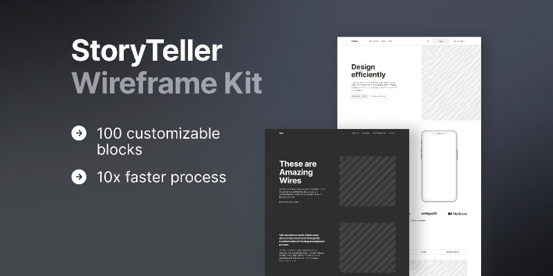 Figma StoryTeller Wireframe Kit Demo Free Download