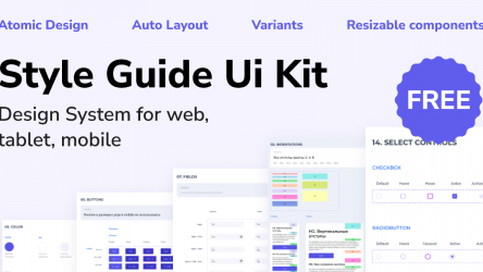 Figma Style Guide Ui Kit Free Download Template