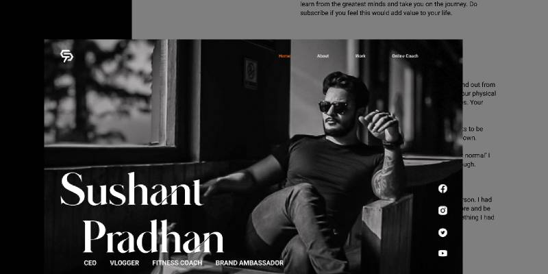 Figma Sushant Personal Portfolio Website Template | UI4Free