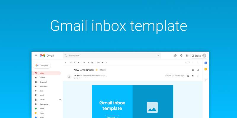 Figma template Gmail Inbox