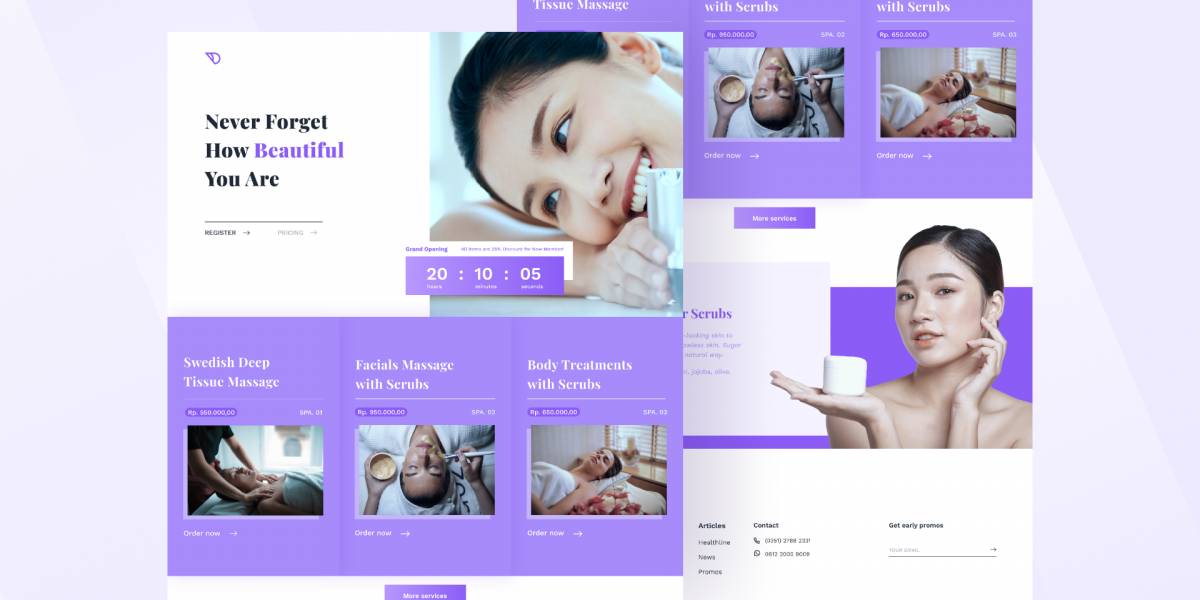 Figma The Day Beauty - Landing Page for Beauty & SPA Service