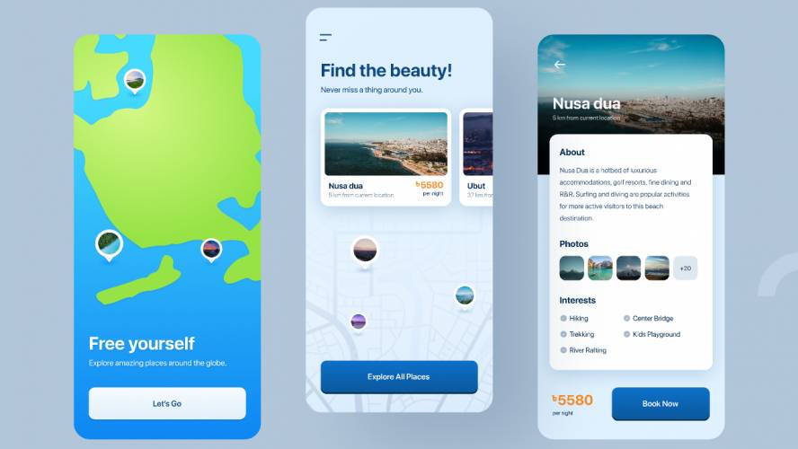 Figma Travel App Design Template