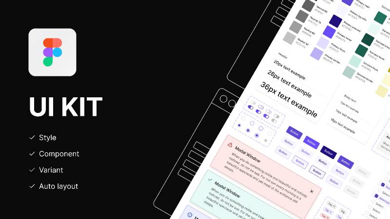 Figma UI KIT Website App Template | UI4Free