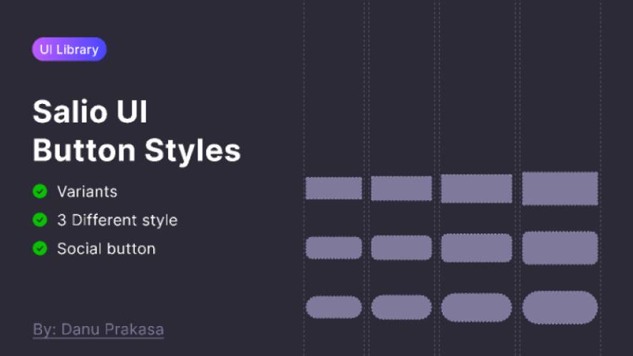 Figma UI Library Button Styles by Salio UI