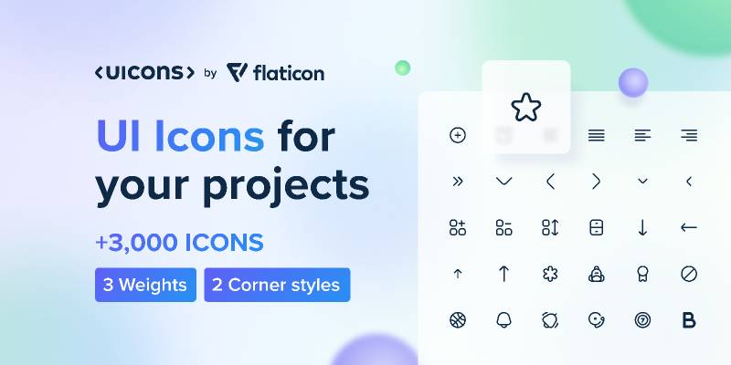 Figma Uicons by Flaticon Free interface icons | UI4Free