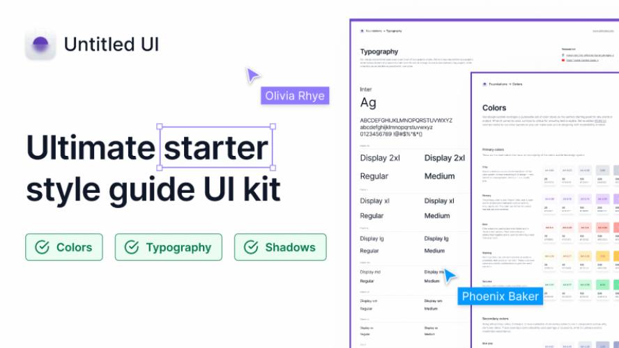 Figma Ultimate starter style guide UI kit