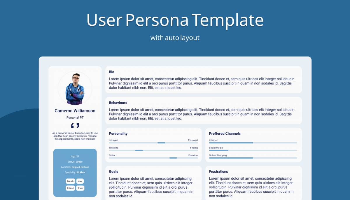 Figma User Persona Template (with auto layout) UI4Free