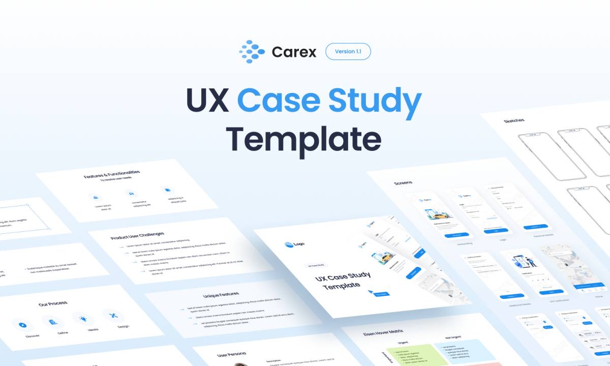 Figma UX Case Study Template | UI4Free