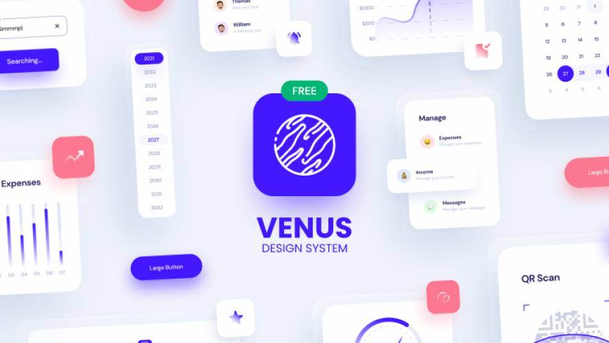Figma Venus - Design System 2021 (Free Version)