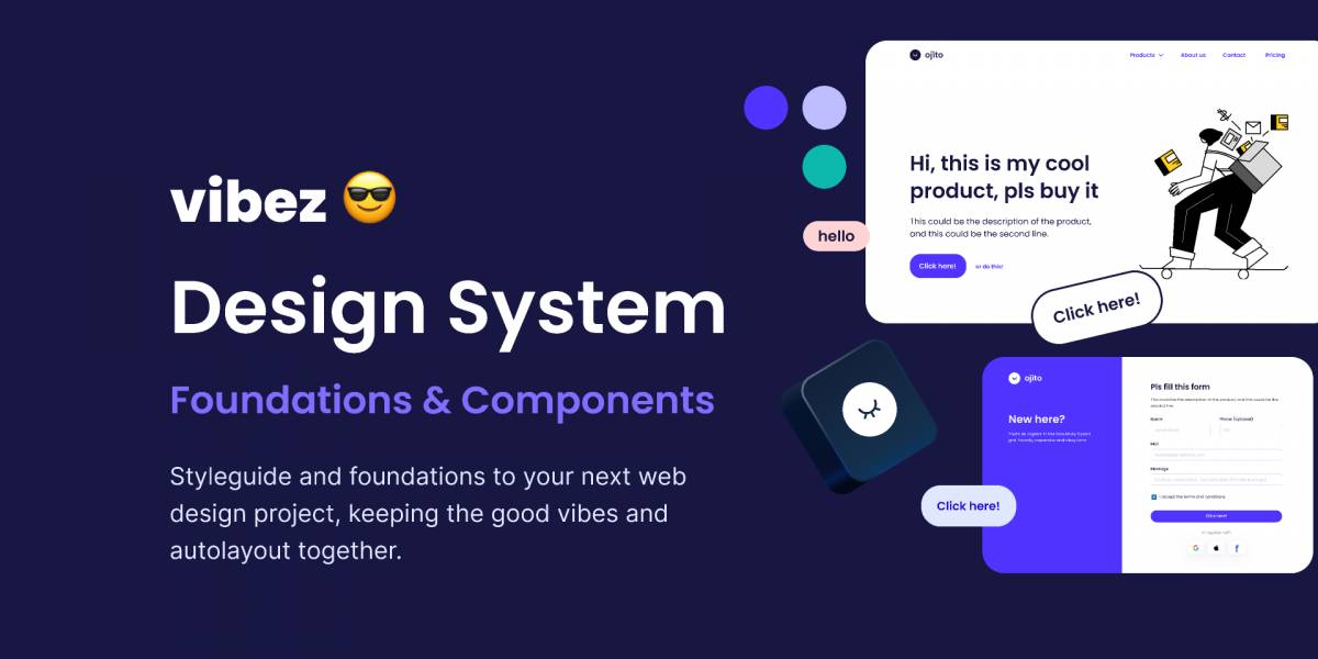 Figma VIBEZ - Full Auto Layout UI Kit | UI4Free