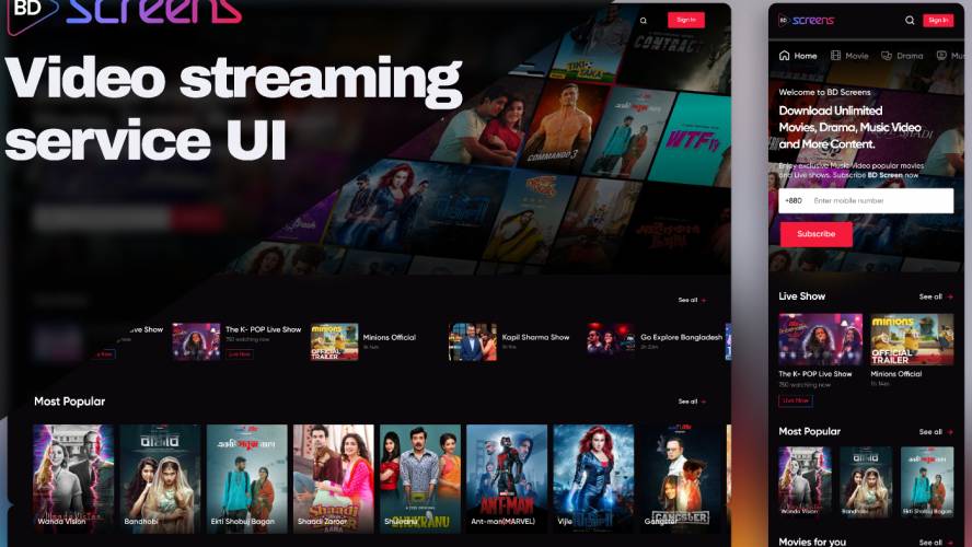 Figma Video streaming service