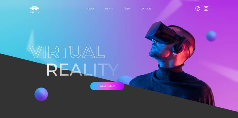 Figma VRity UI web design | UI4Free