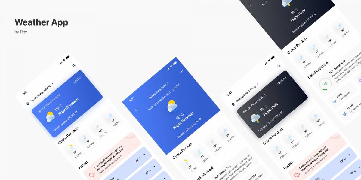 Figma Weather App | UI4Free