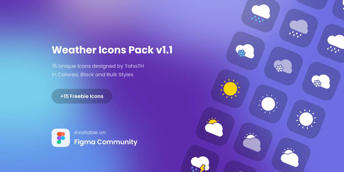 Figma Weather Icons Pack v1.1 Free Download