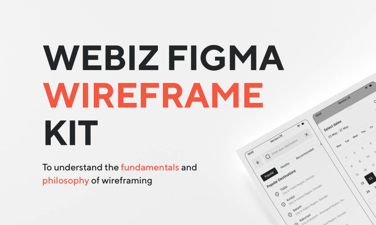 Figma Webiz Wireframe UI Kit Template | UI4Free