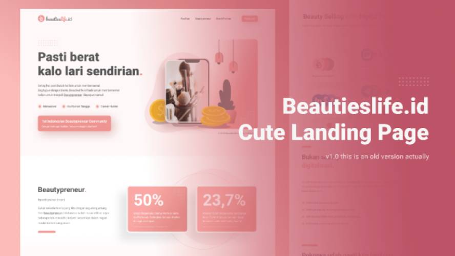 Figma Website Landing Page for BeautiesLife