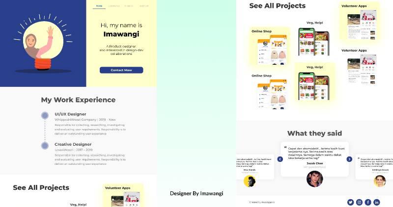 Figma Website Portfolio Template | UI4Free