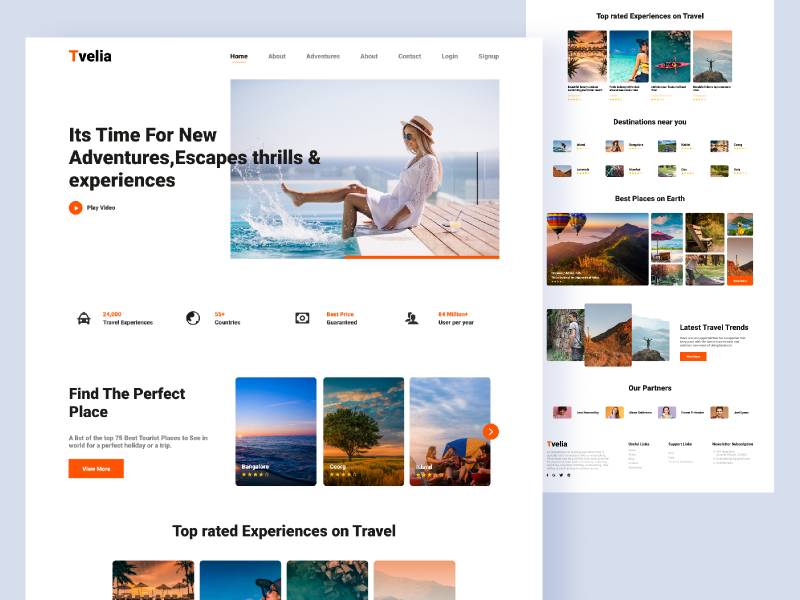 Figma Website Template for Travel Agencies