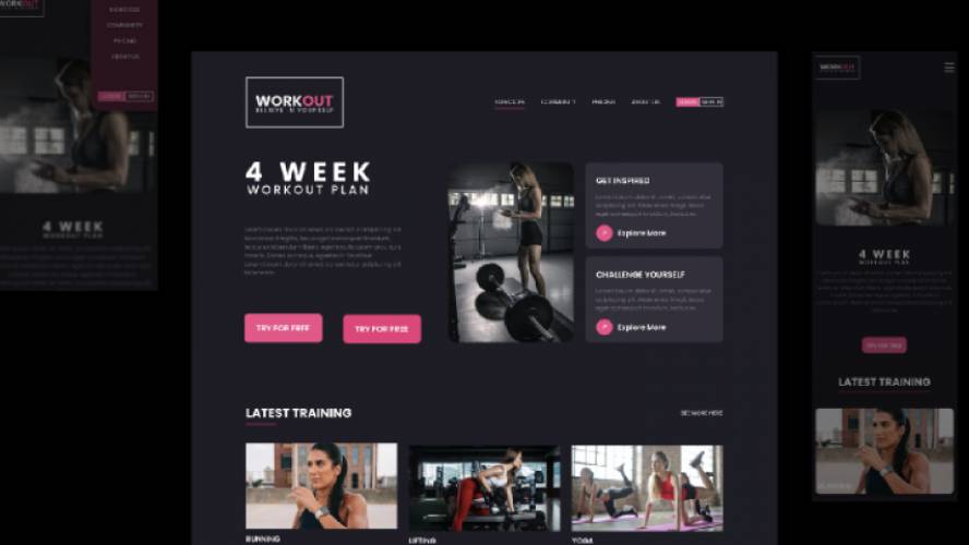 Figma Workout Website Template