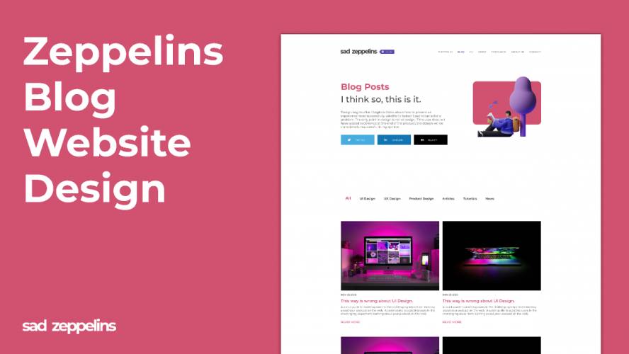 Figma Zeppelins Blog Website Design Free Download