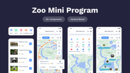 Figma Zoo Mini Program (Tour App Design) Free Template