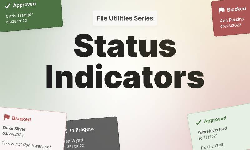 File Utilities Status Indicators Figma Template | UI4Free