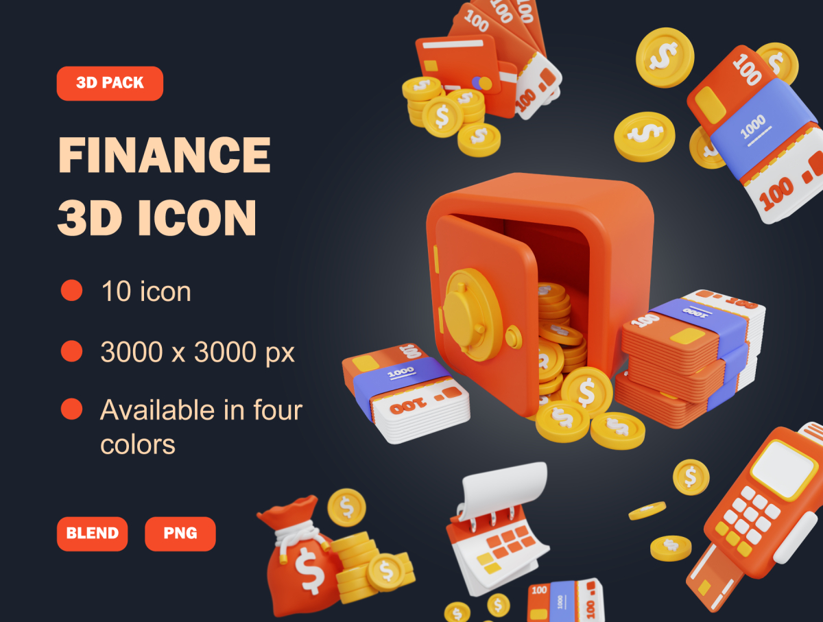 Finance 3D Icon Figma Free