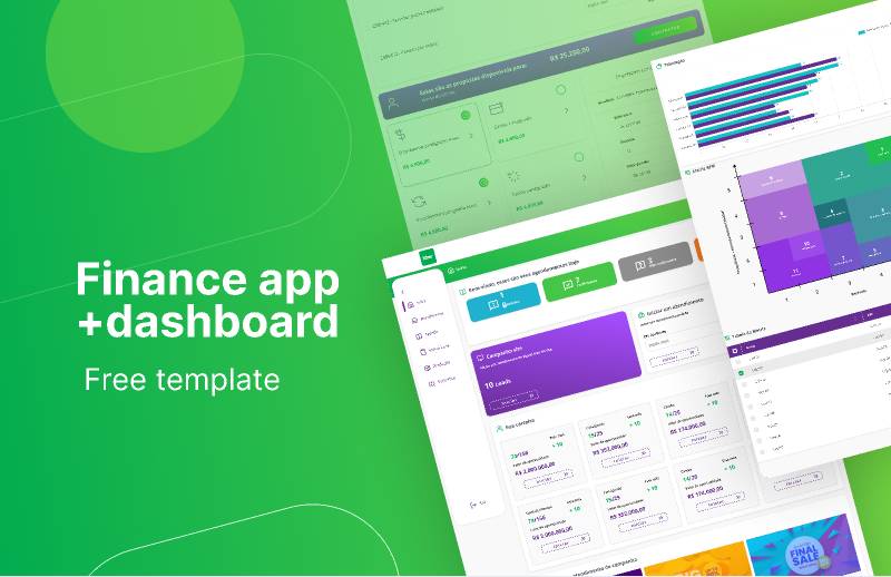 Finance app & Dashboard Figma Website Template | UI4Free