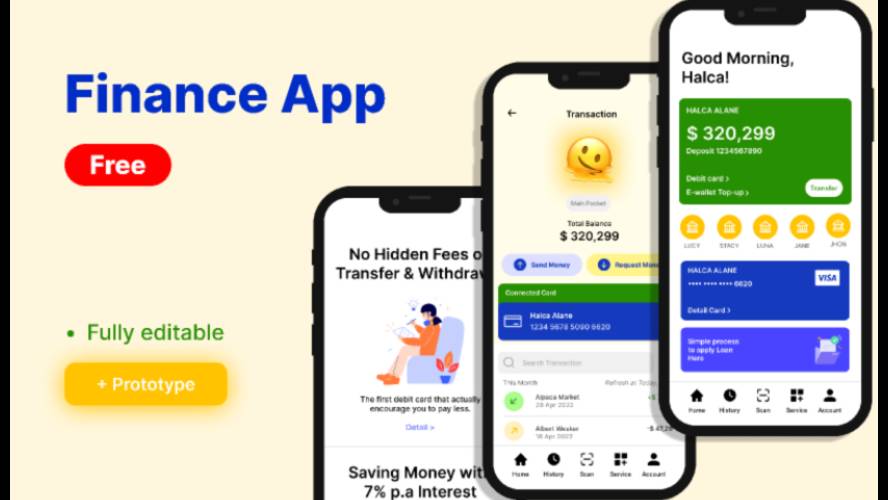 Finance App Figma Mobile Template