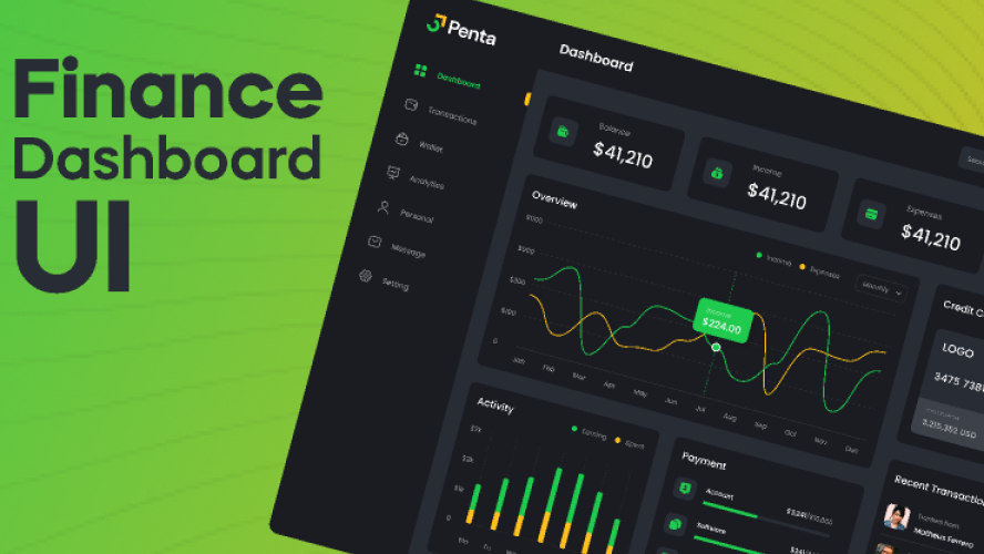 Finance Dashboard UI Figma Template