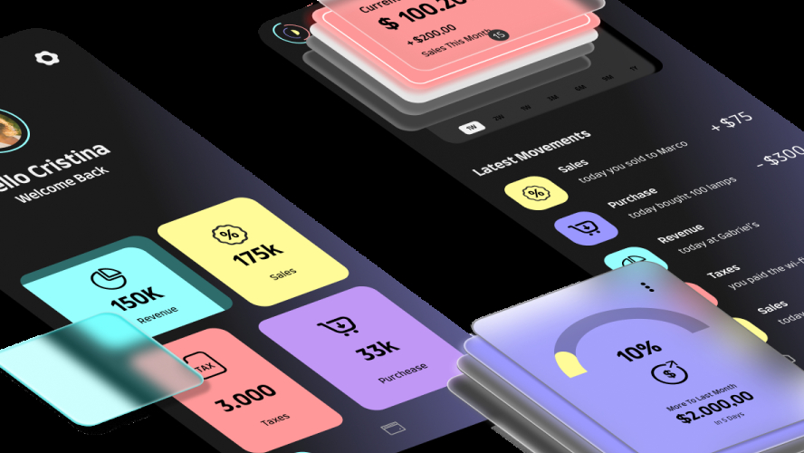 Financial 3D Mobile App Template