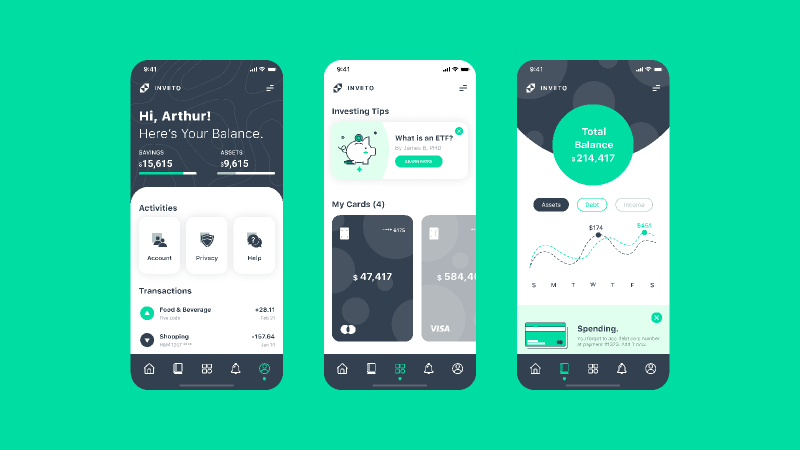 Fintech Banking Investing App UI/UX Figma templates