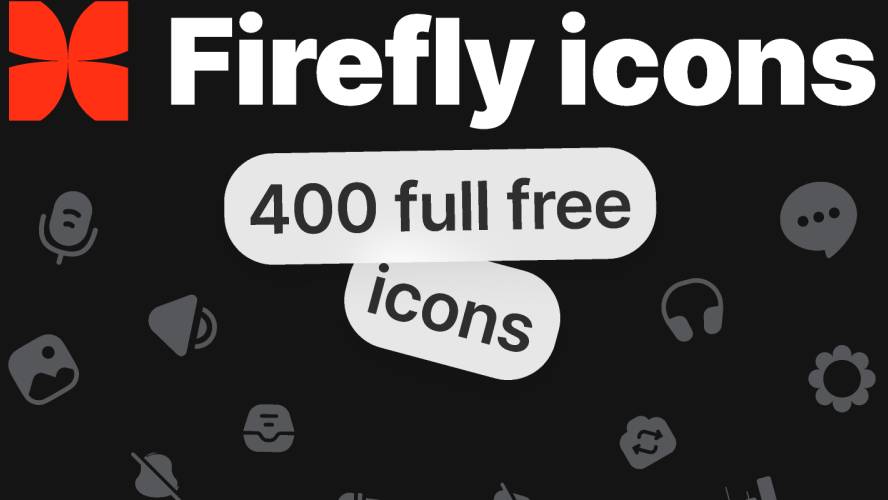 Firefly icons dark theme figma resource