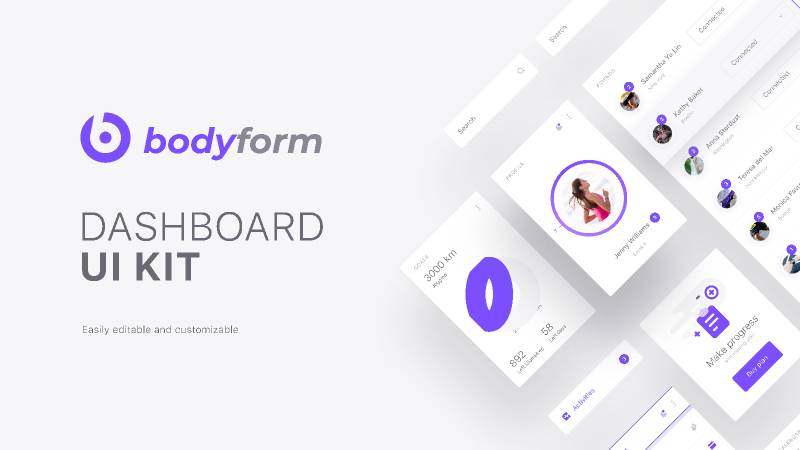 Fitness Dashboard UI Kit Figma Website Template | UI4Free