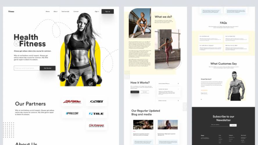 Fitness Trainer Landing Page Figma Template