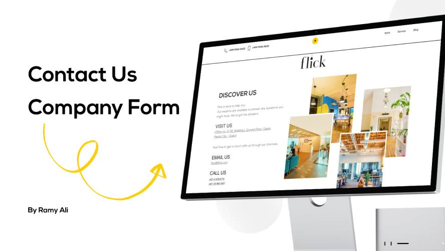 Flick - Contact Us Company Form Figma Template